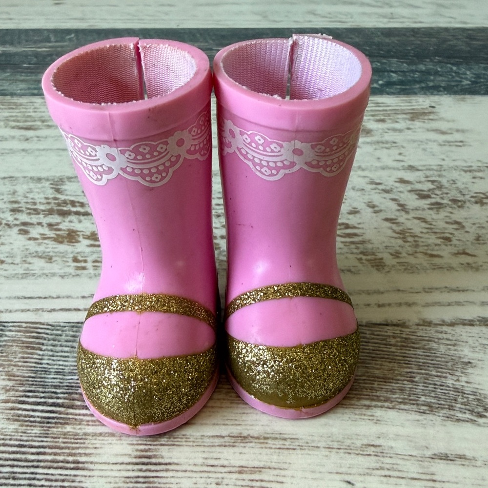 American Girl WELLIEWISHERS Doll ASHLYN Meet Outfit - 15” Doll Shoes BOOTS Only